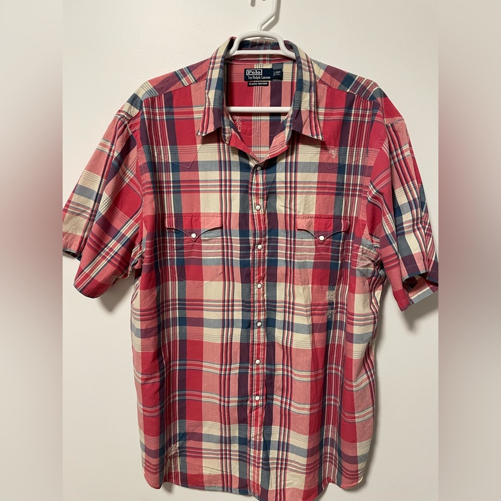 RL plaid button down